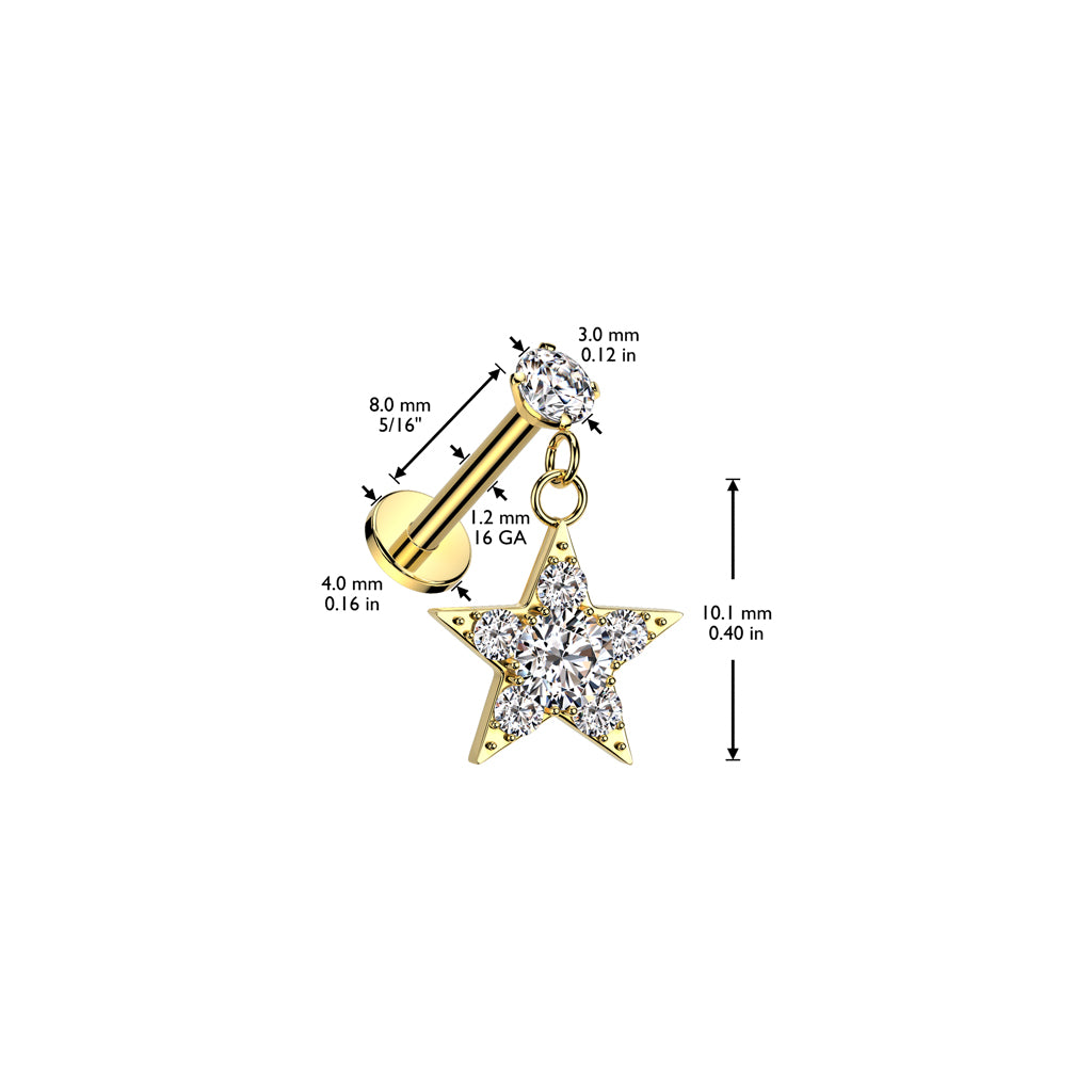 PREMIUM Star Flat Back Dangle 16g