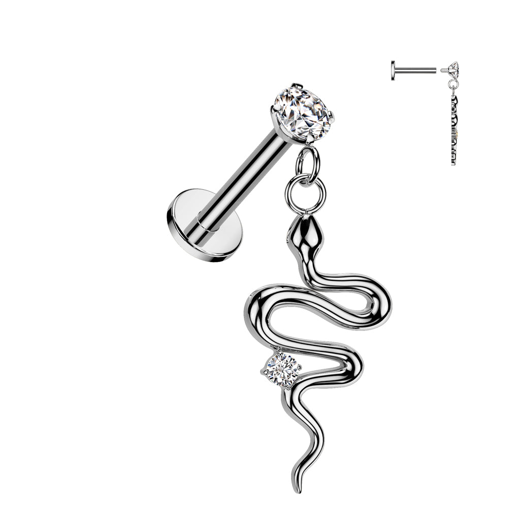 PREMIUM Single Crystal Snake Flat Back Dangle 16g