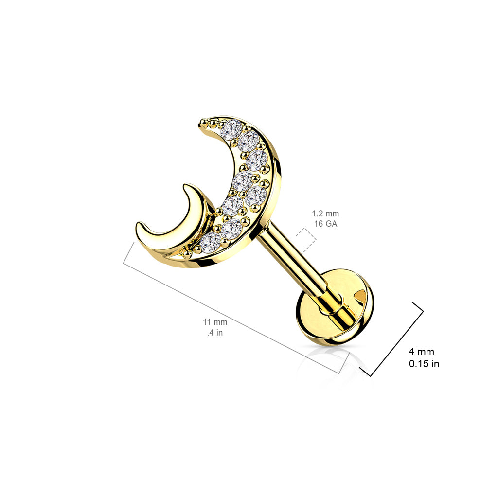 Double Moon Flat Back 16g
