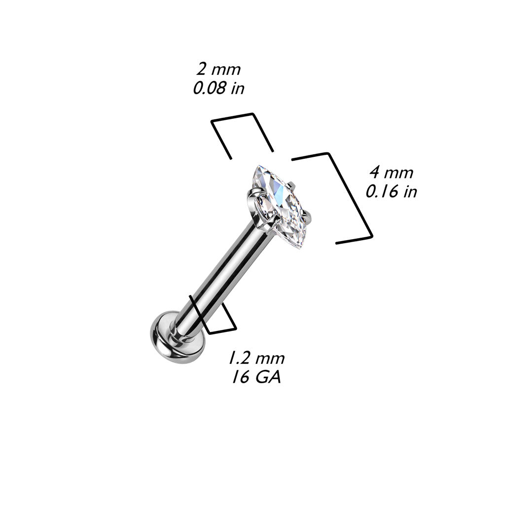 PREMIUM Claw-Set Marquise Flat Back 16g