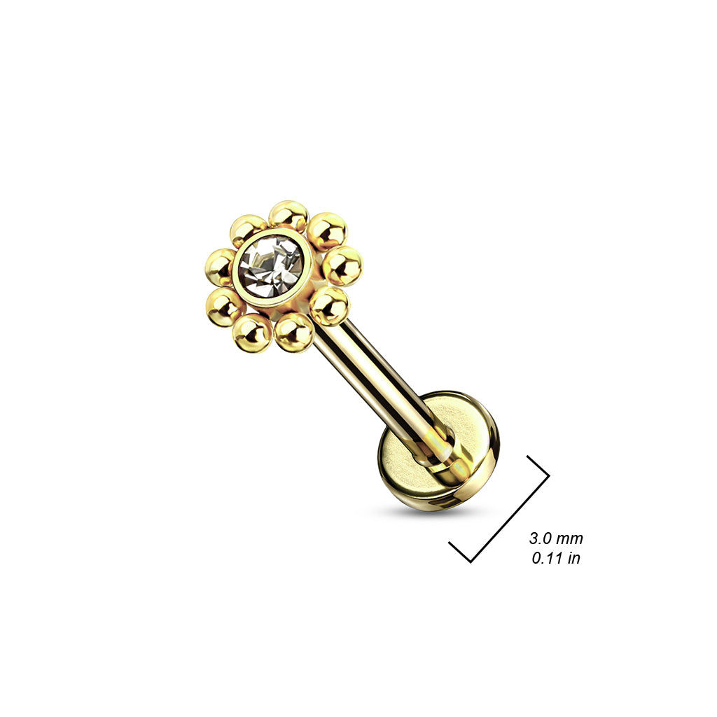 Premium Ball Flower Flat Back 16g