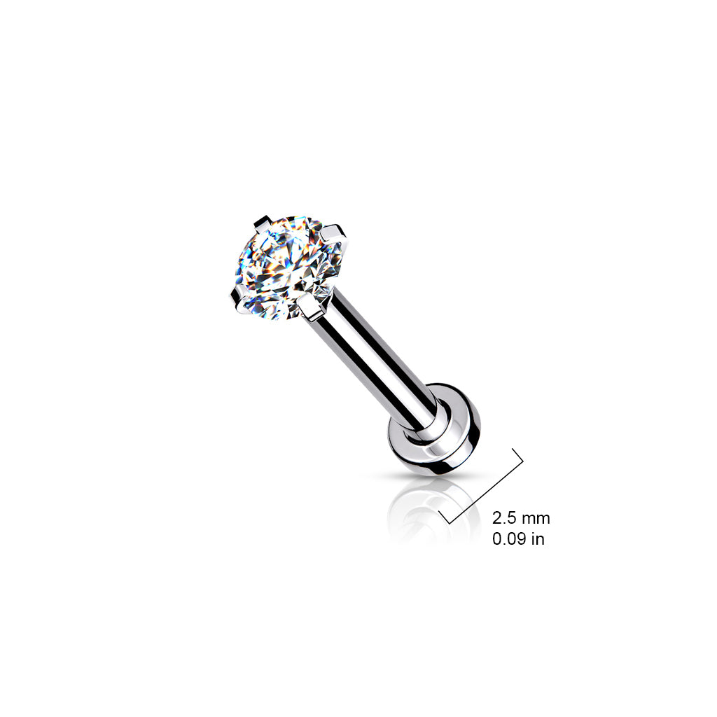 Premium Claw-Set Round Flat Back 18g