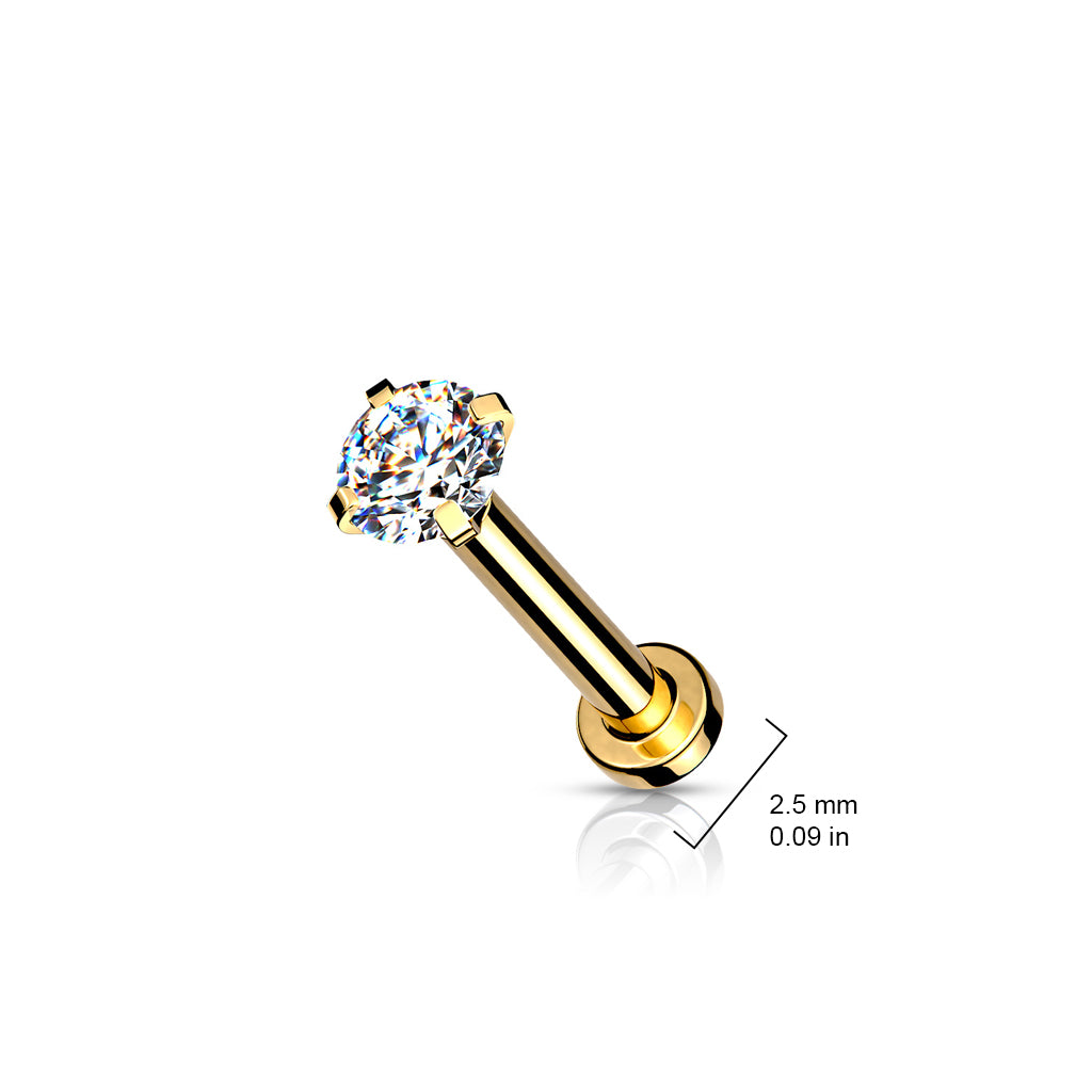 Premium Round PVD Crystal Flat Back 18g - 16g