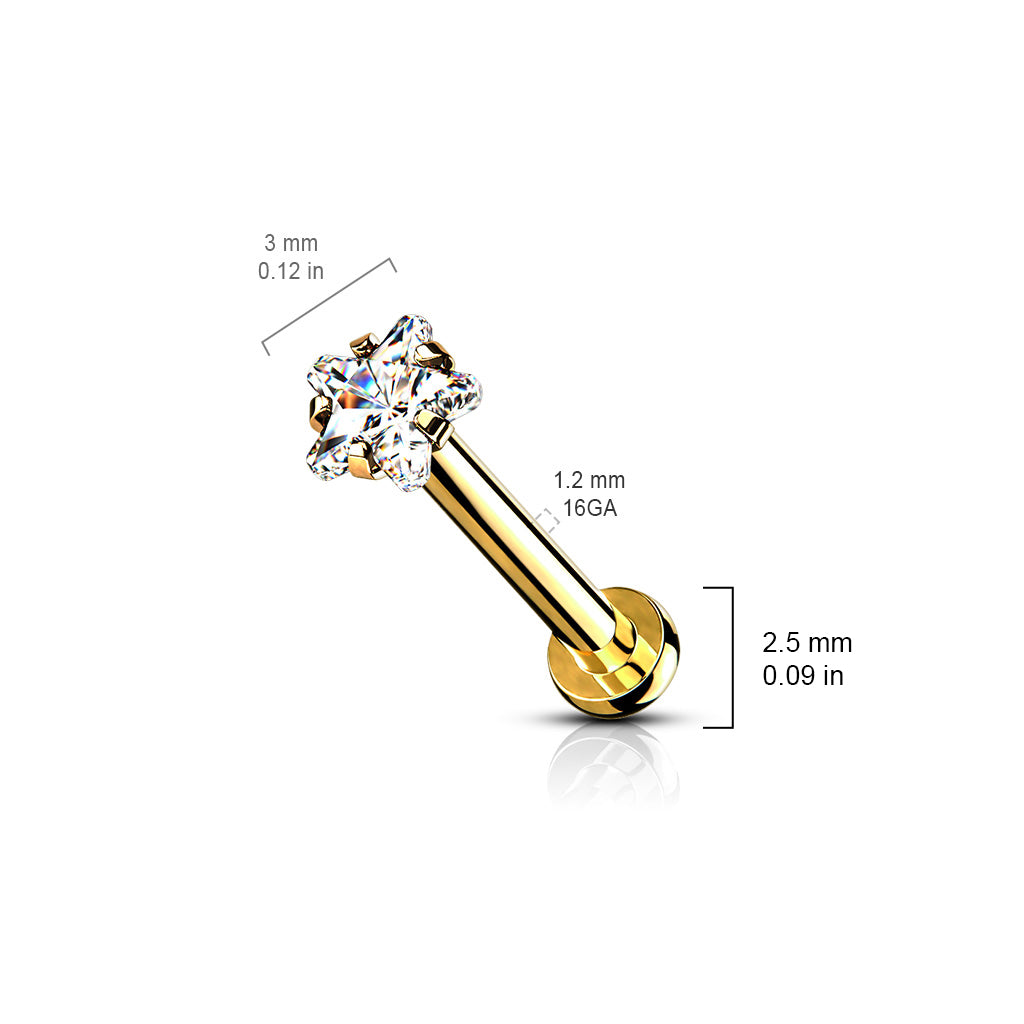 PREMIUM Claw-Set Star Flat Back 16g