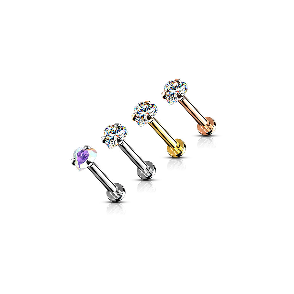 PREMIUM Claw-Set Heart Flat Back 16g