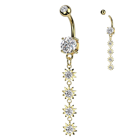 Premium 4-Tier Sunshine Navel Dangle 14g
