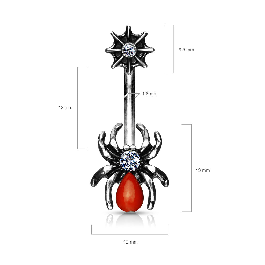 Spider Navel Barbell 14g