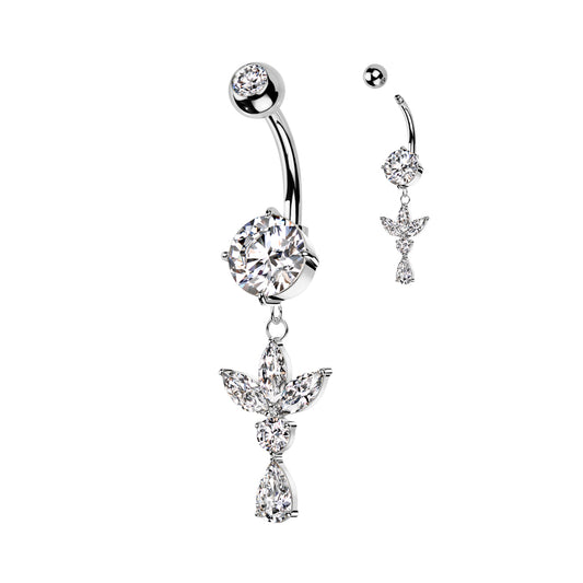 Premium Tri-Tear Drop Navel Dangle 14g