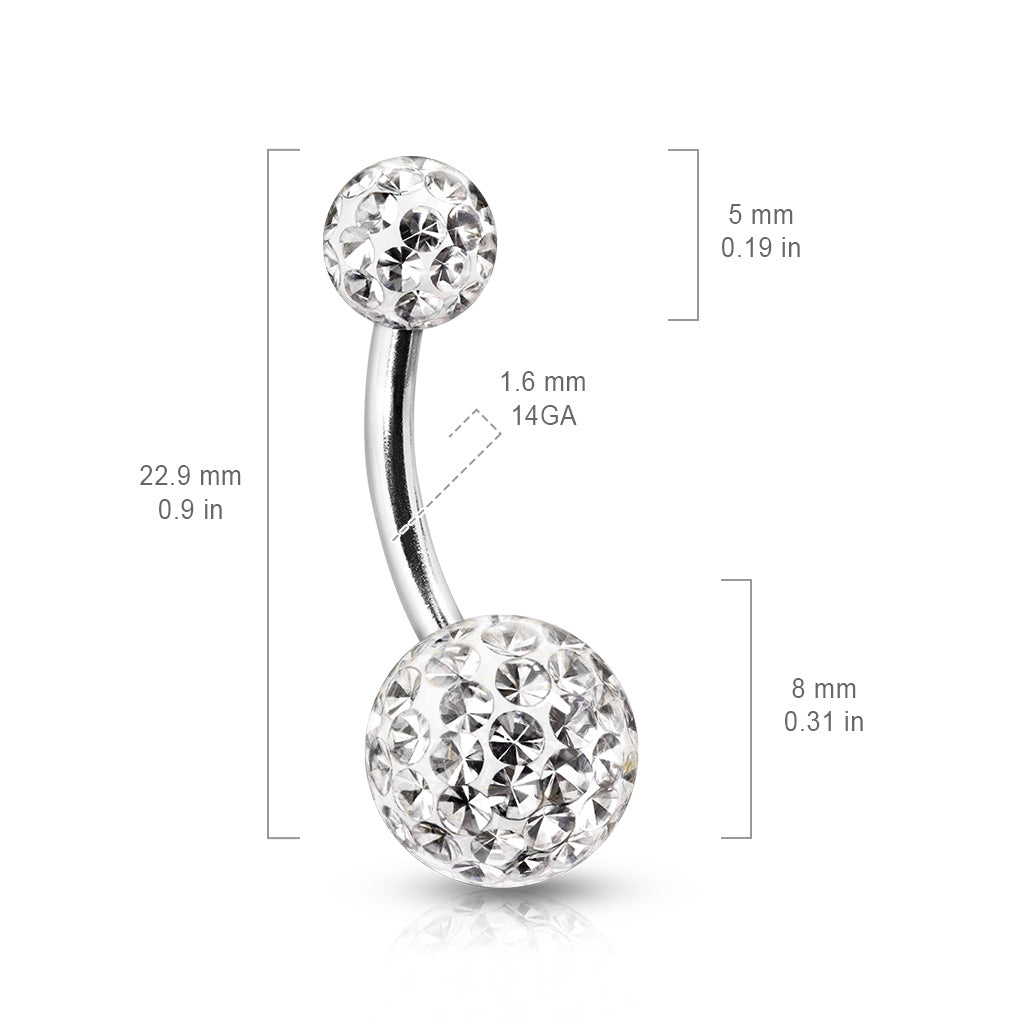 Surgical Steel Ferido Navel Barbell 14g