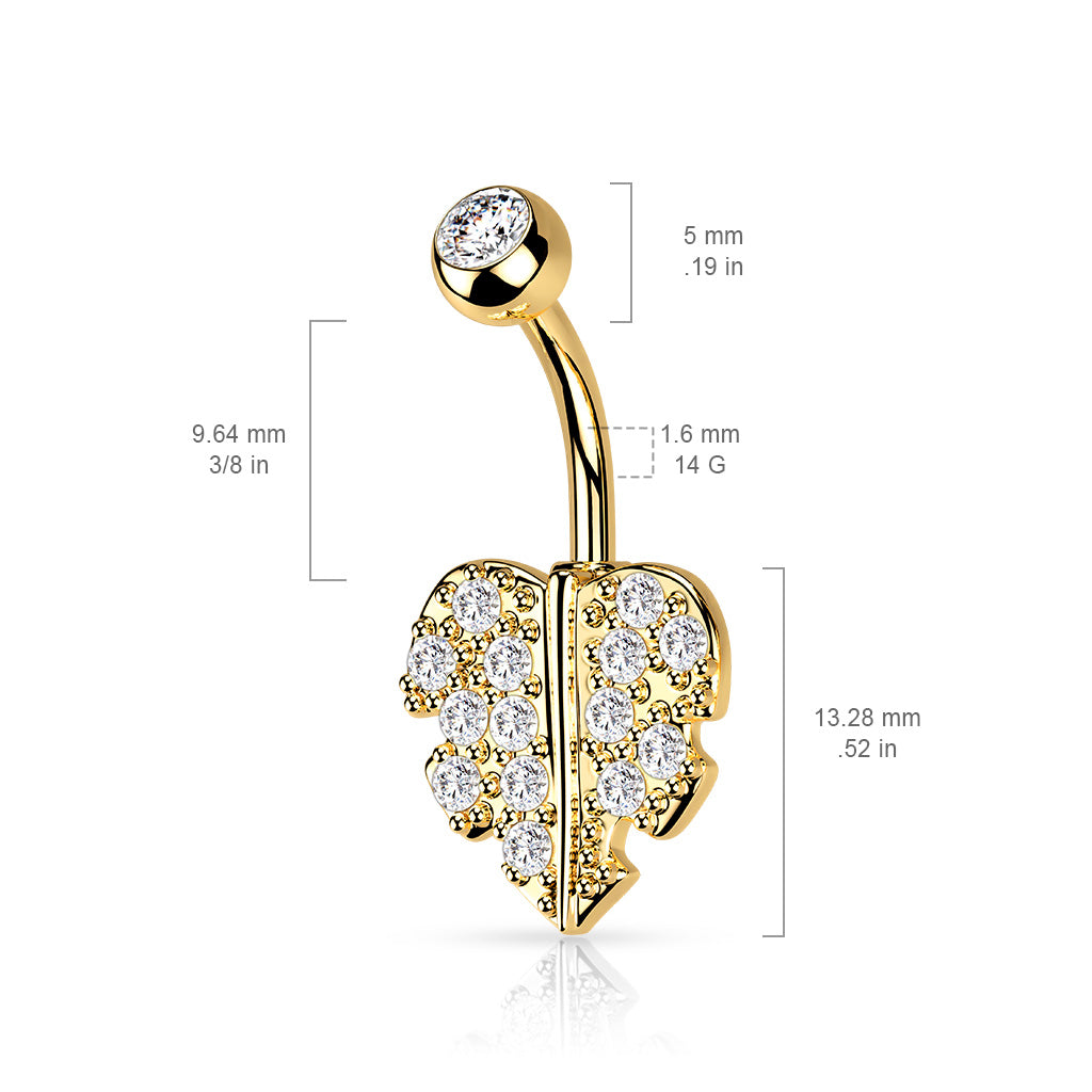 Ivy Leaf Belly Ring