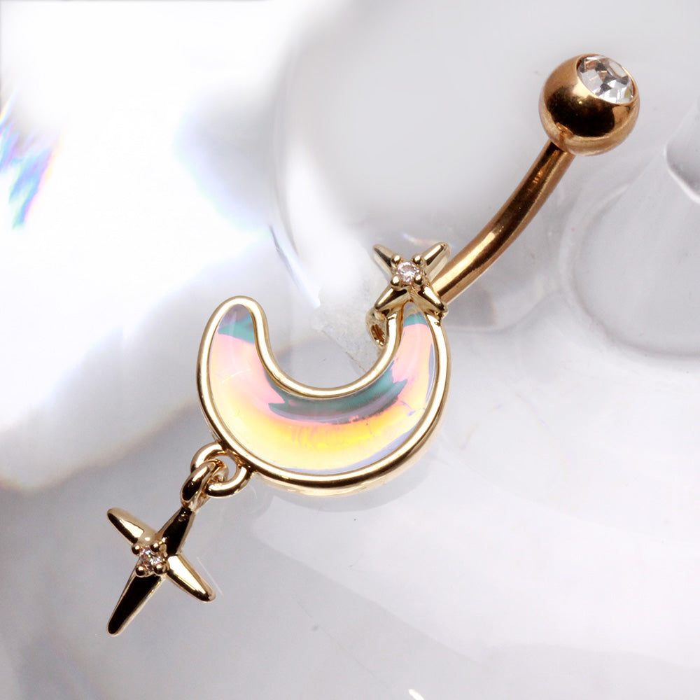 Lunar North Star Navel Dangle 14g
