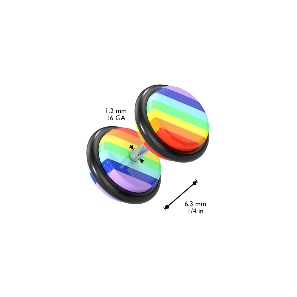 Lucite Rainbow Striped Cheaters 16g