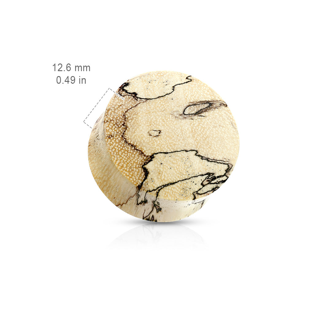 Spalted Tamarind Wood Double Flare Plugs 4g - 1 3/8"
