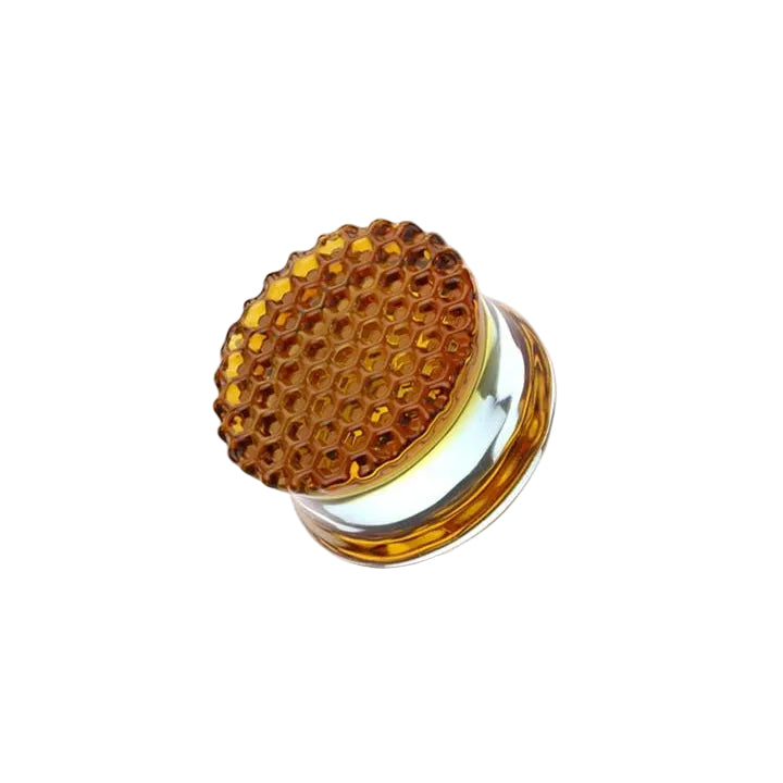 Faceted Glass Double Flare Plugs 2g - 1"
