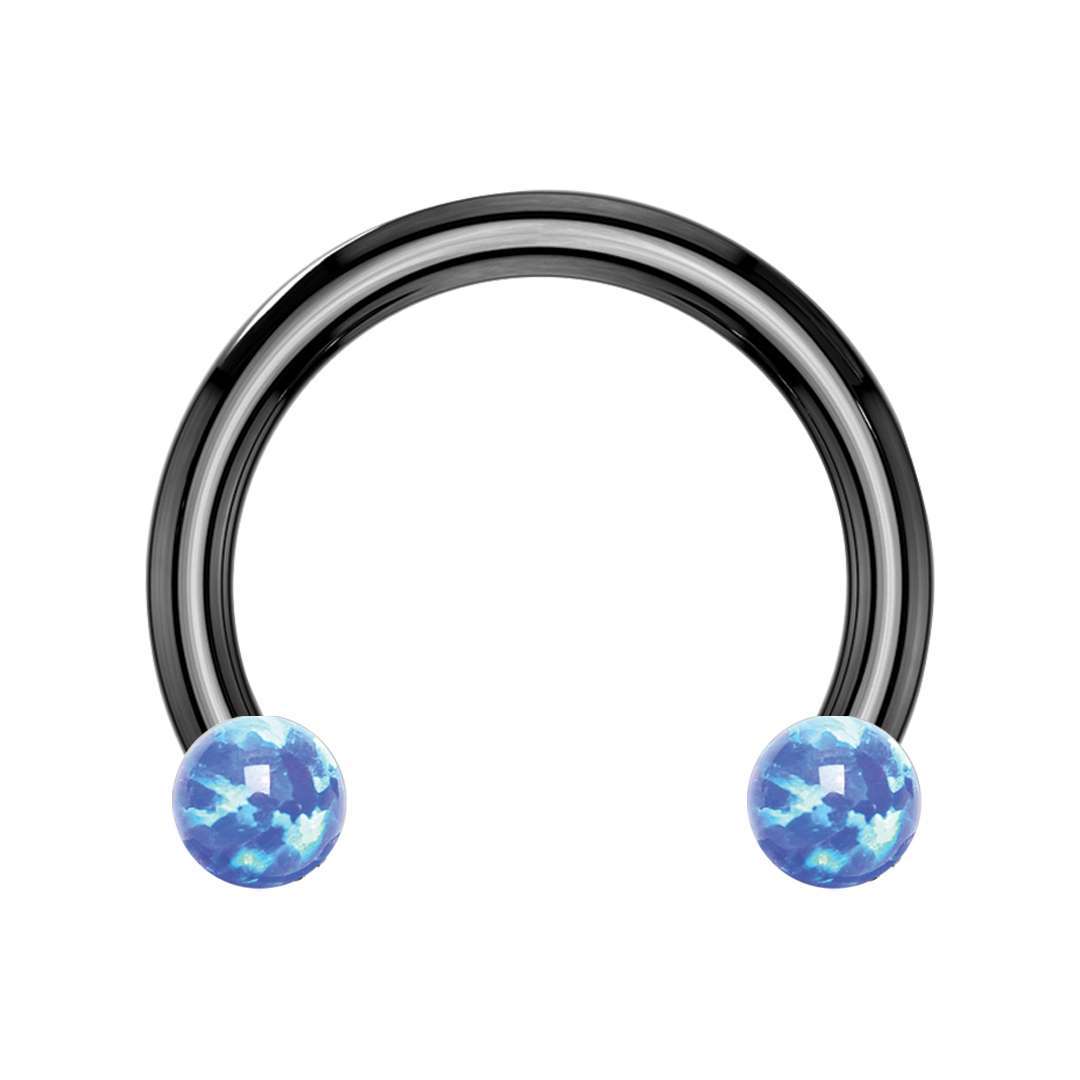 PVD Opal Circular Barbell Blue