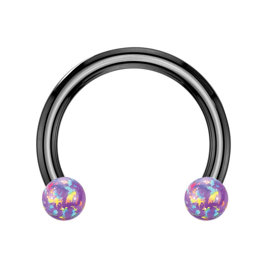 PVD Opal Circular Barbell Purple