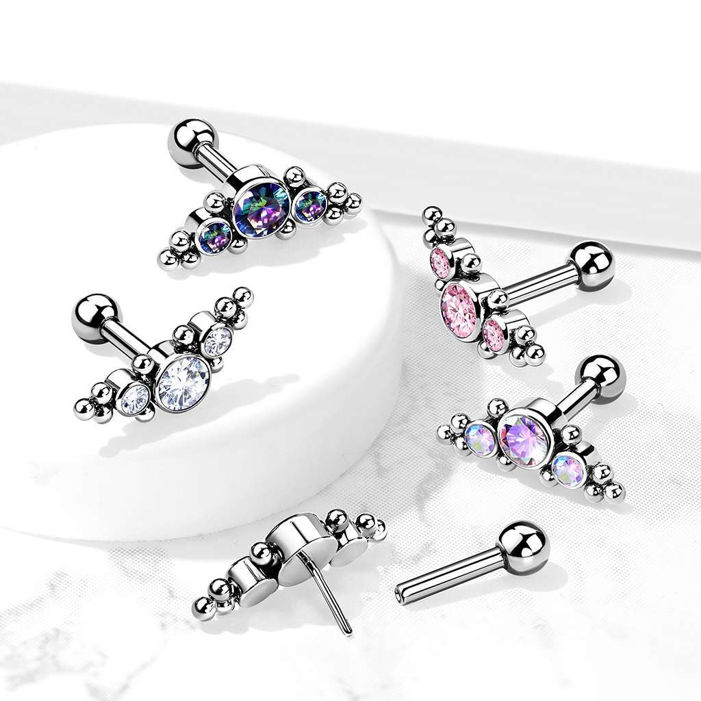 Premium Luxe Grade 23 Ti Beadwork Ballback $49.50