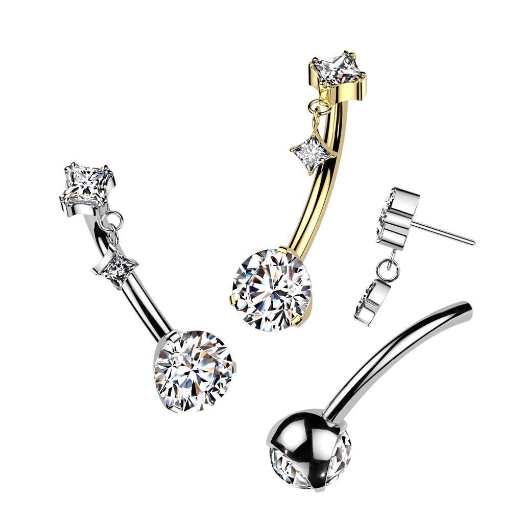 Premium Luxe Grade 23 Ti Belly Barbell $84.50 (3)