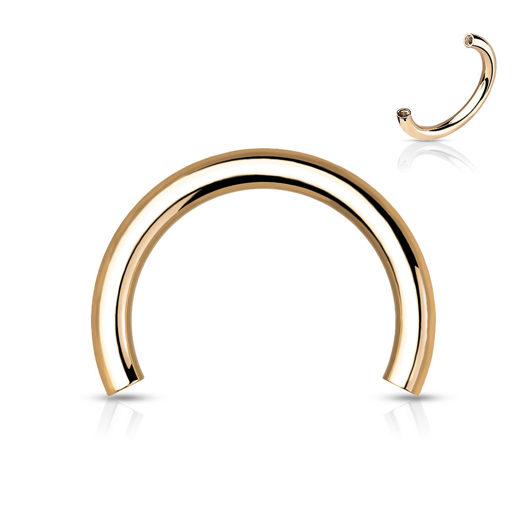 PVD Surgical Steel Internally Threaded Circular Barbell 16g-14g