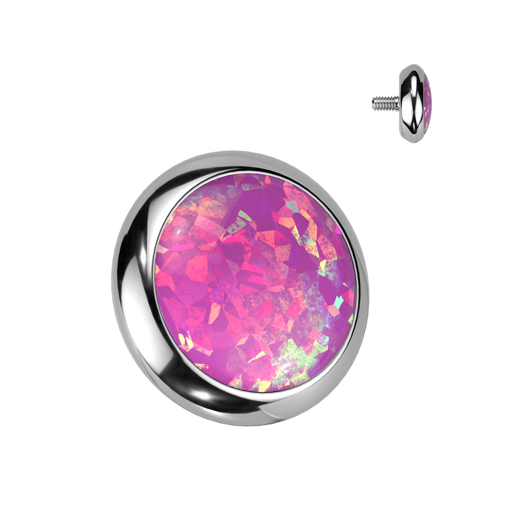 Premium G23 Titanium Bezel-Set Opal Microdermal Top