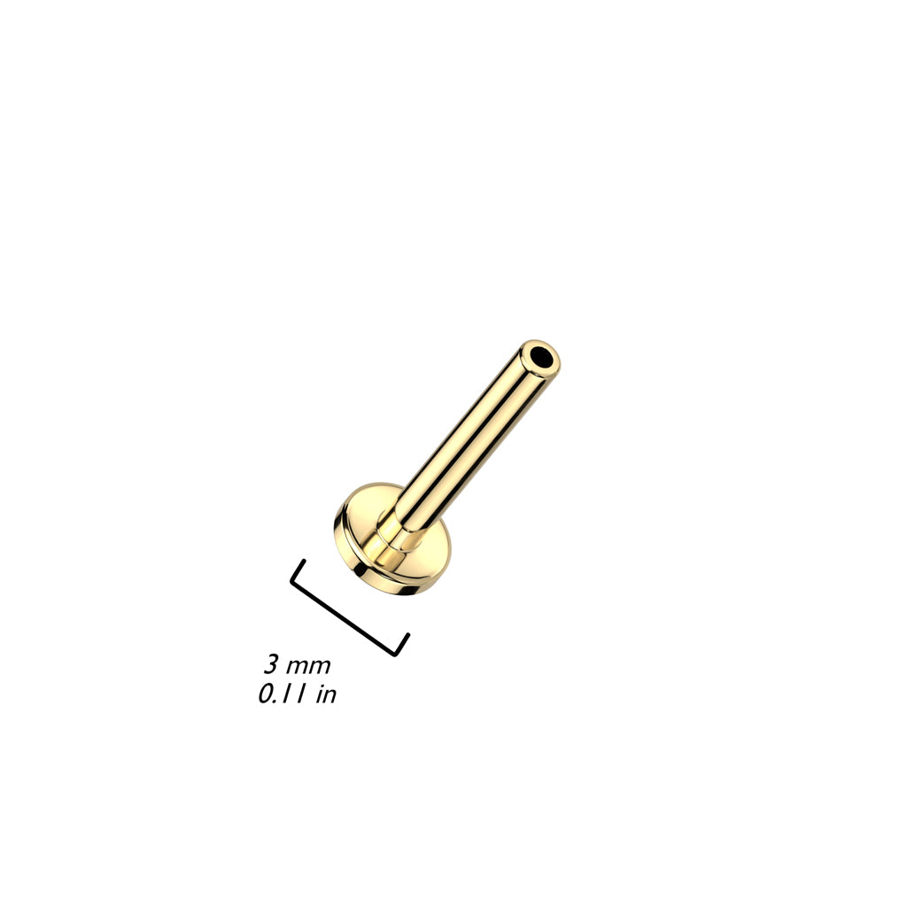 Premium G23 Titanium Threadless Flat Back 20g - 14g