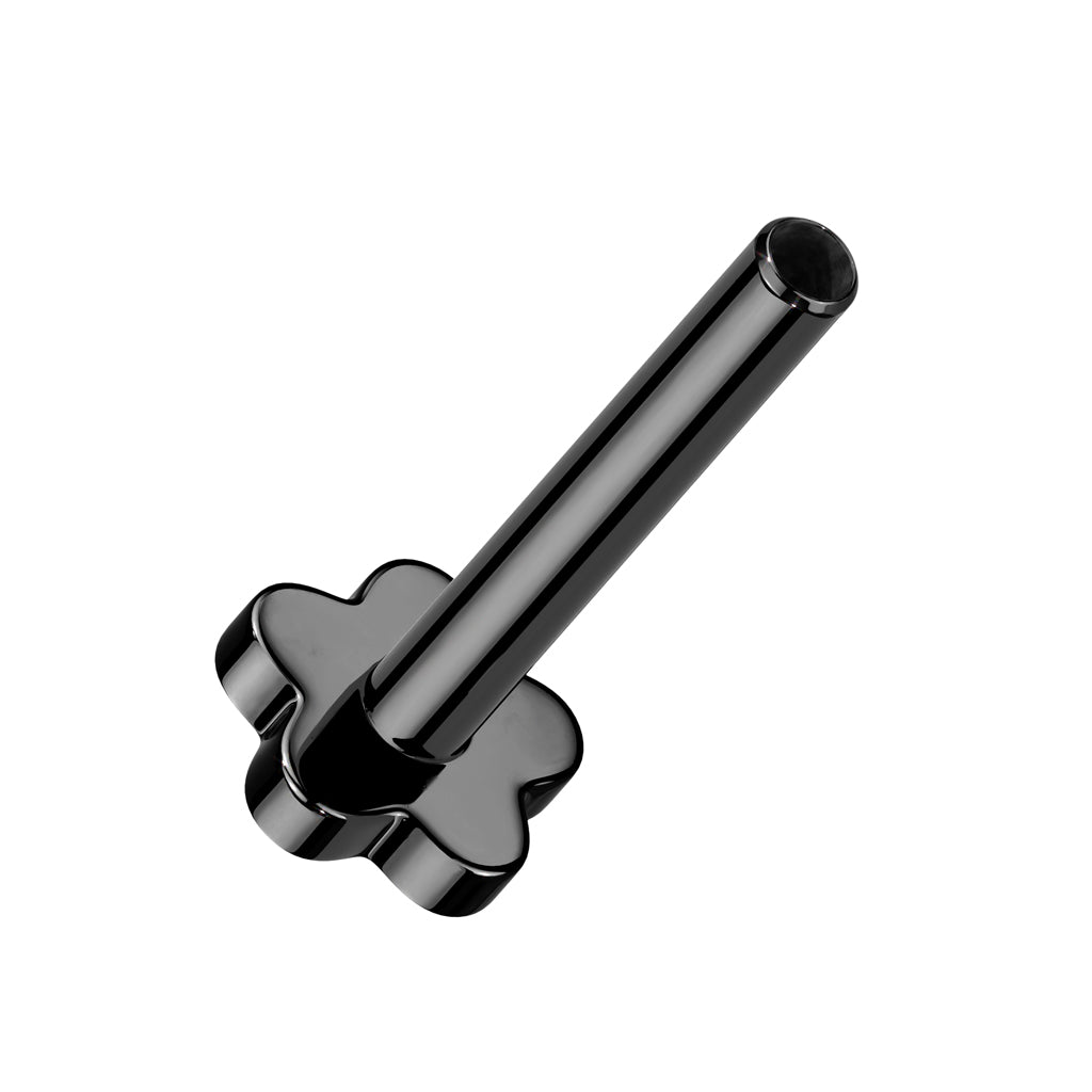 Premium G23 Titanium Threadless Flower Flat Back Base