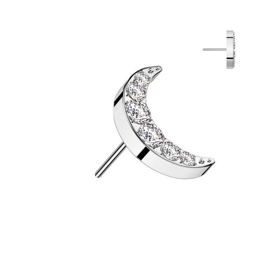 Premium G23 Titanium Crystal Moon Luxe Threadless Top