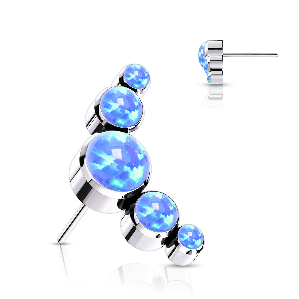 Premium G23 Titanium Curved Opal Luxe Threadless Top