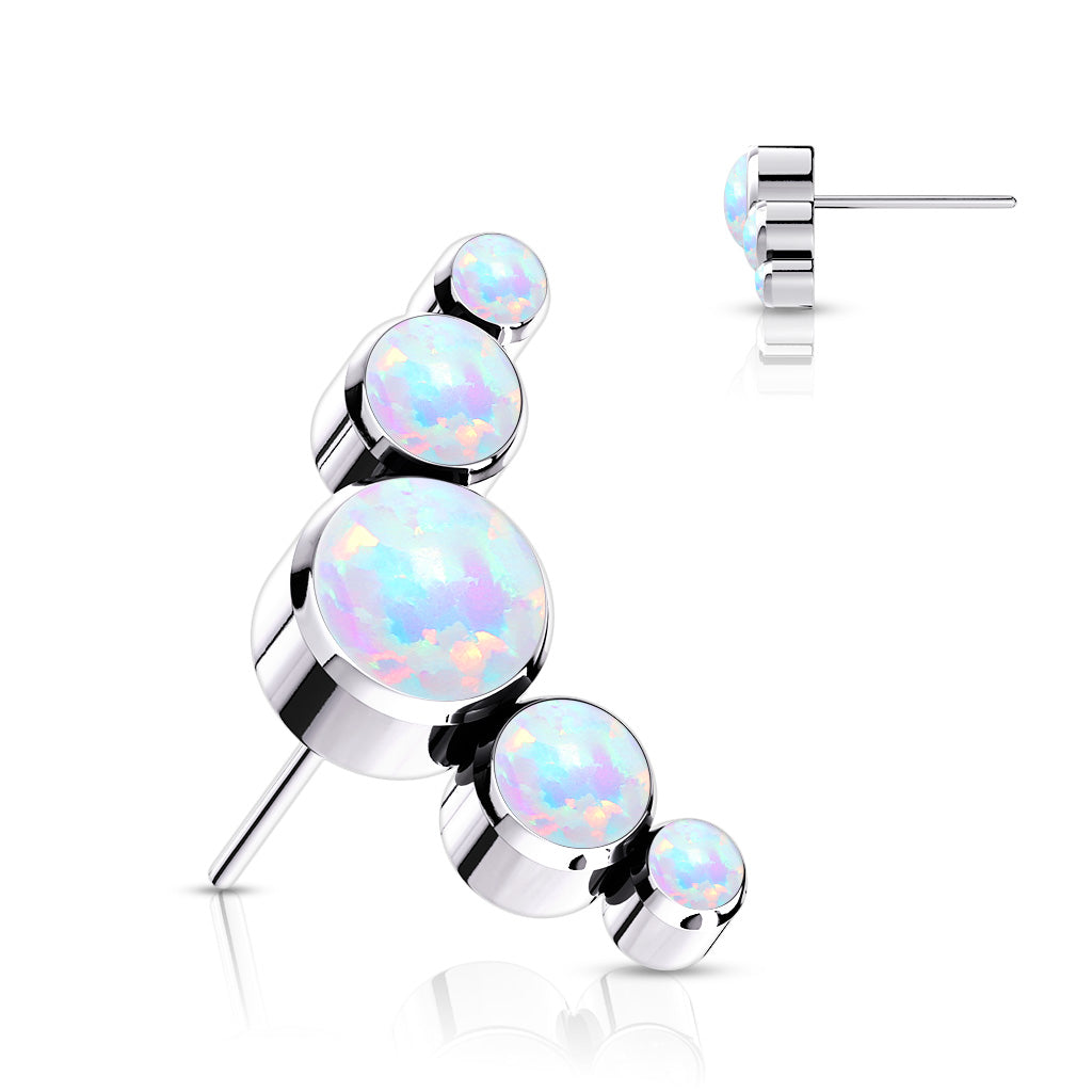 Premium G23 Titanium Curved Opal Luxe Threadless Top