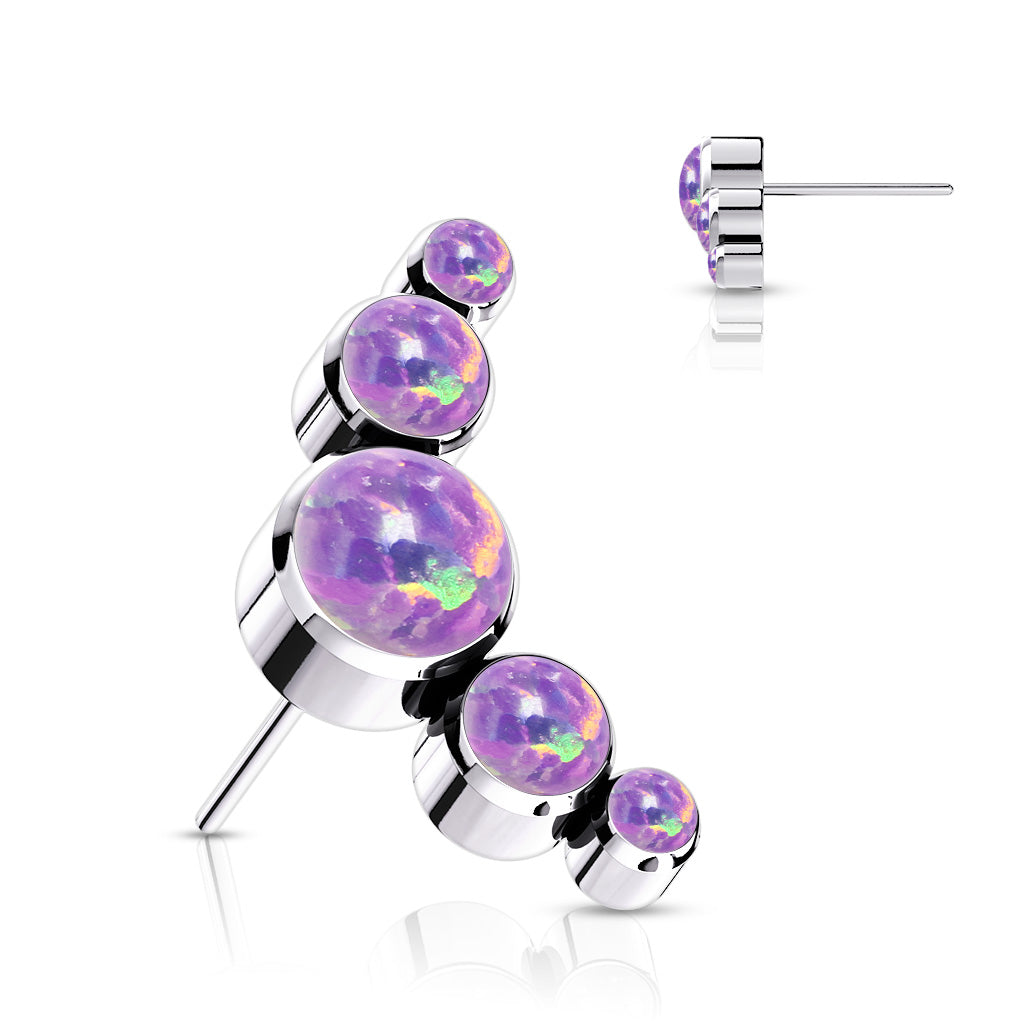 Premium G23 Titanium Curved Opal Luxe Threadless Top