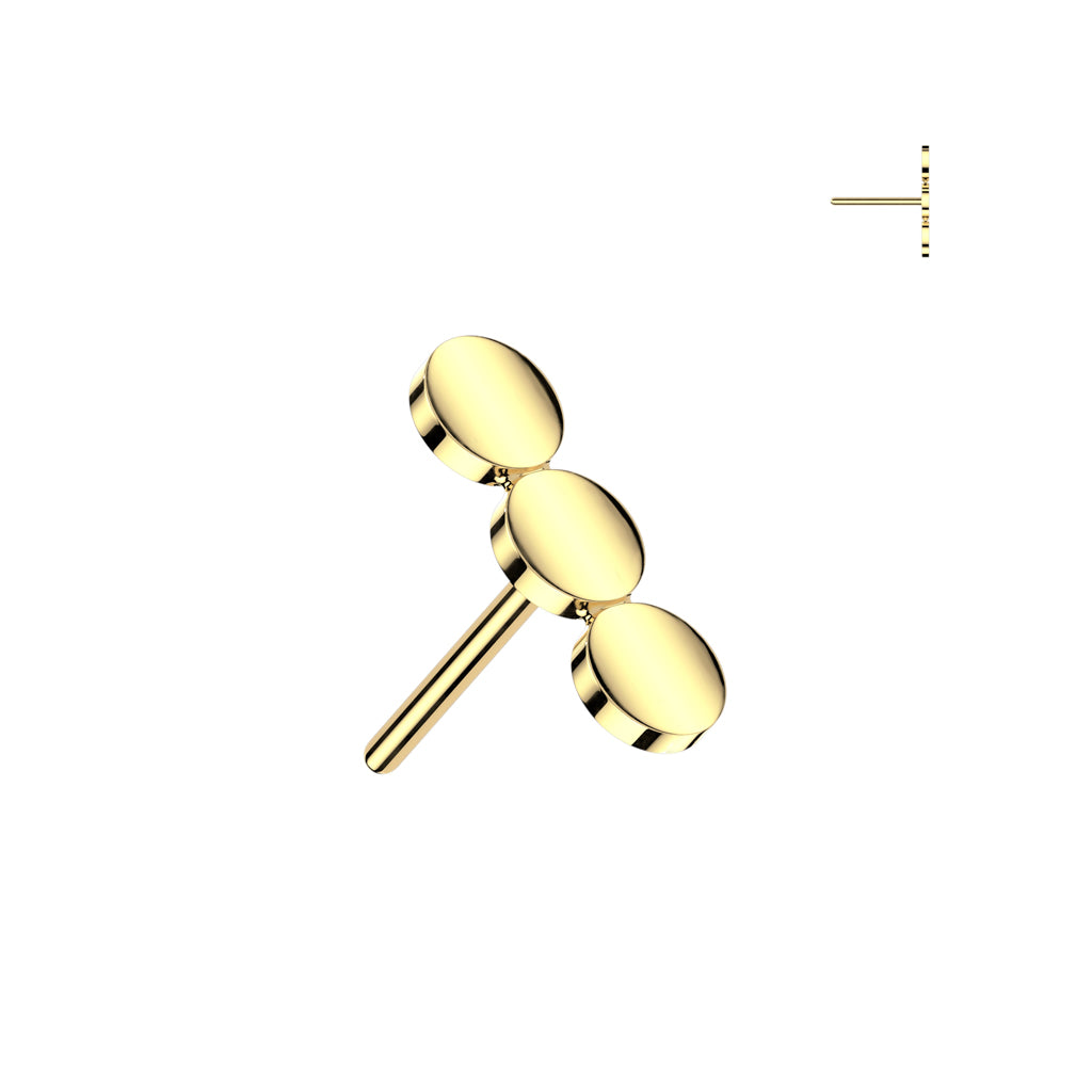 Premium G23 Titanium Tri-Dot Simple Threadless Top