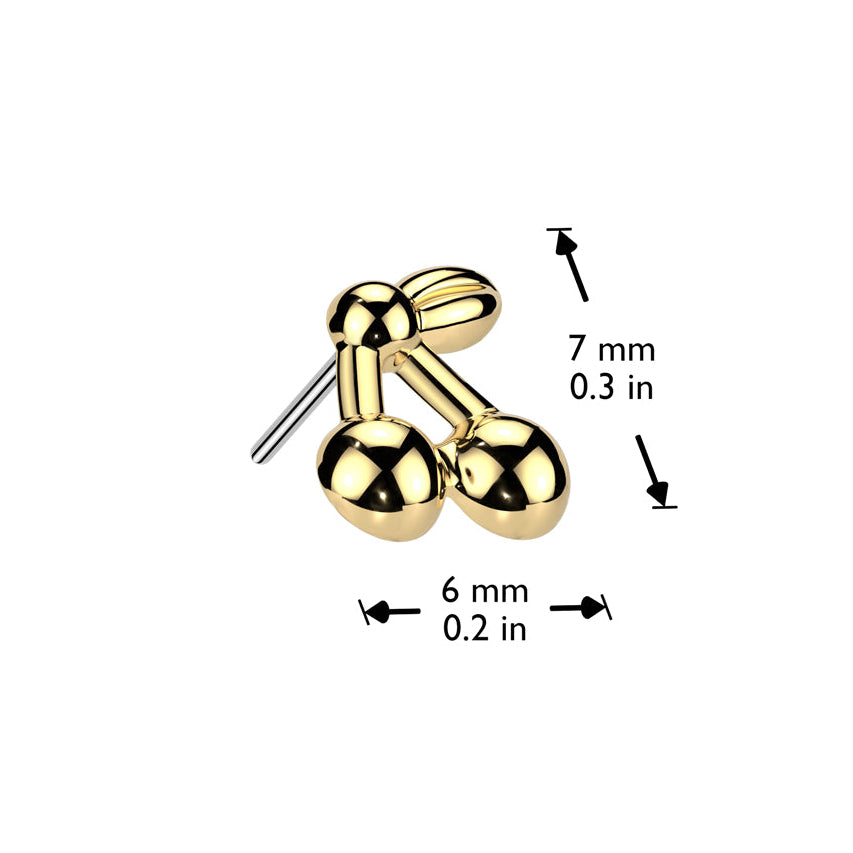 Premium G23 Titanium Cherry Simple Threadless Top