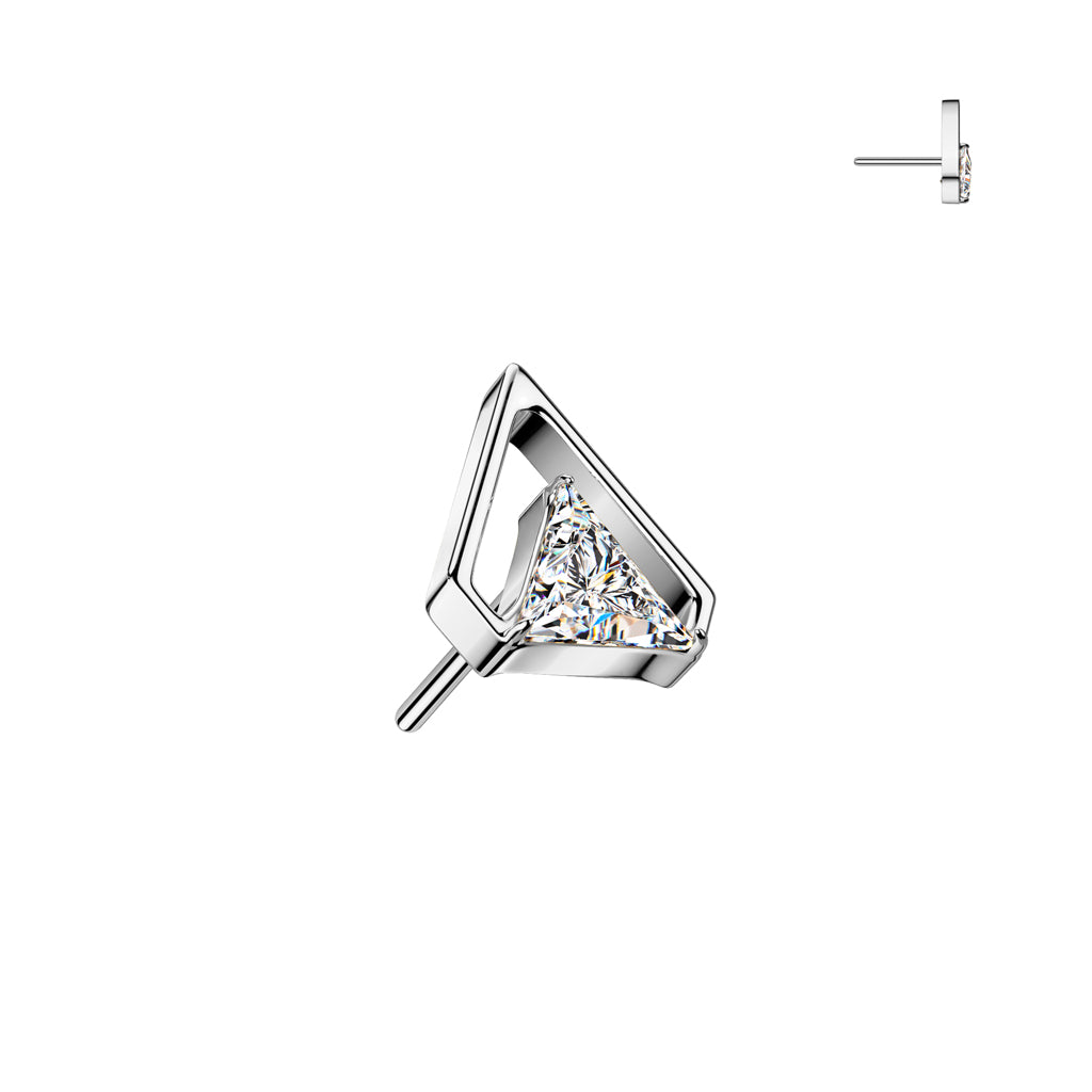 Premium G23 Titanium Crystal Arrowhead Luxe Threadless Top
