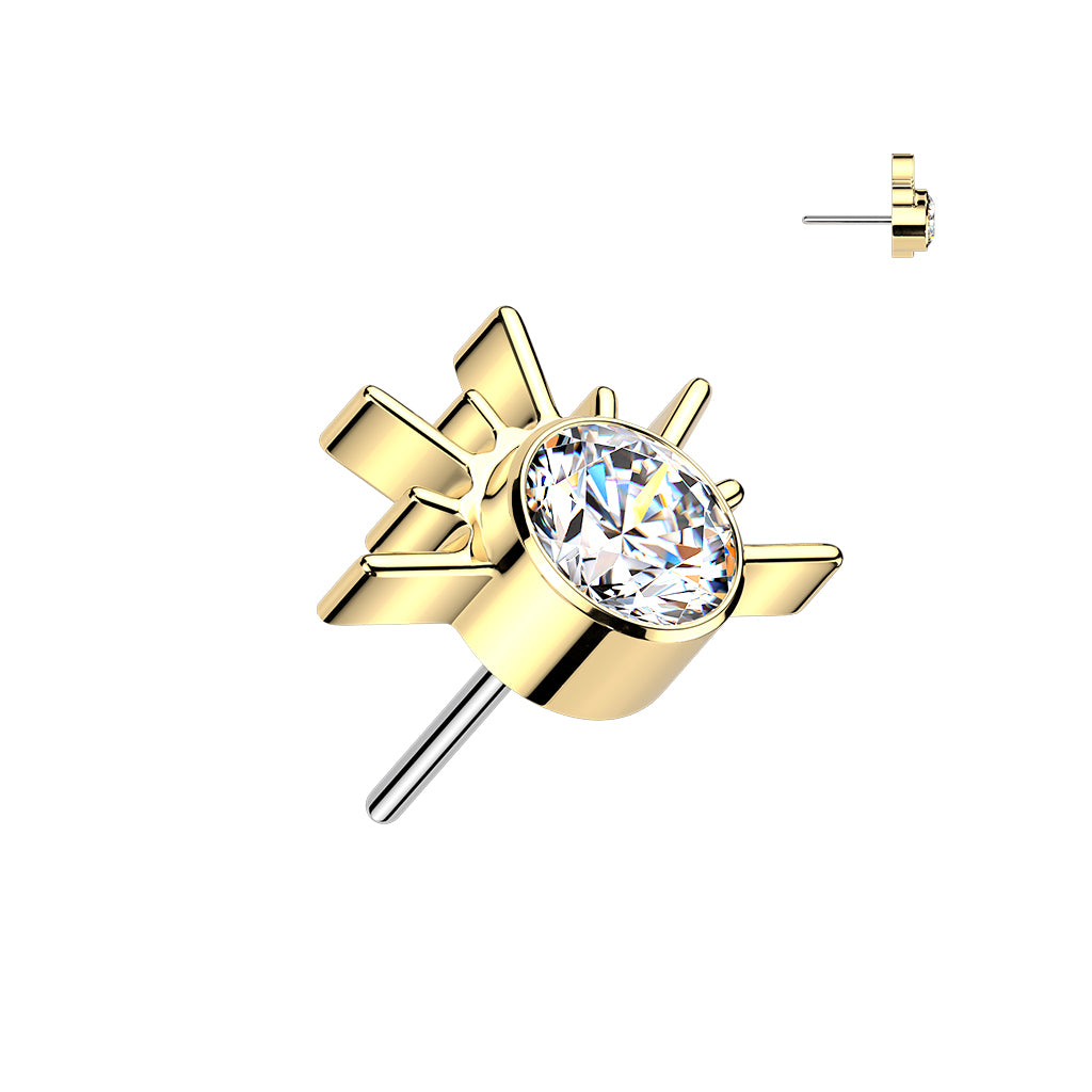 Premium G23 Titanium Opal Sunset Luxe Threadless Top