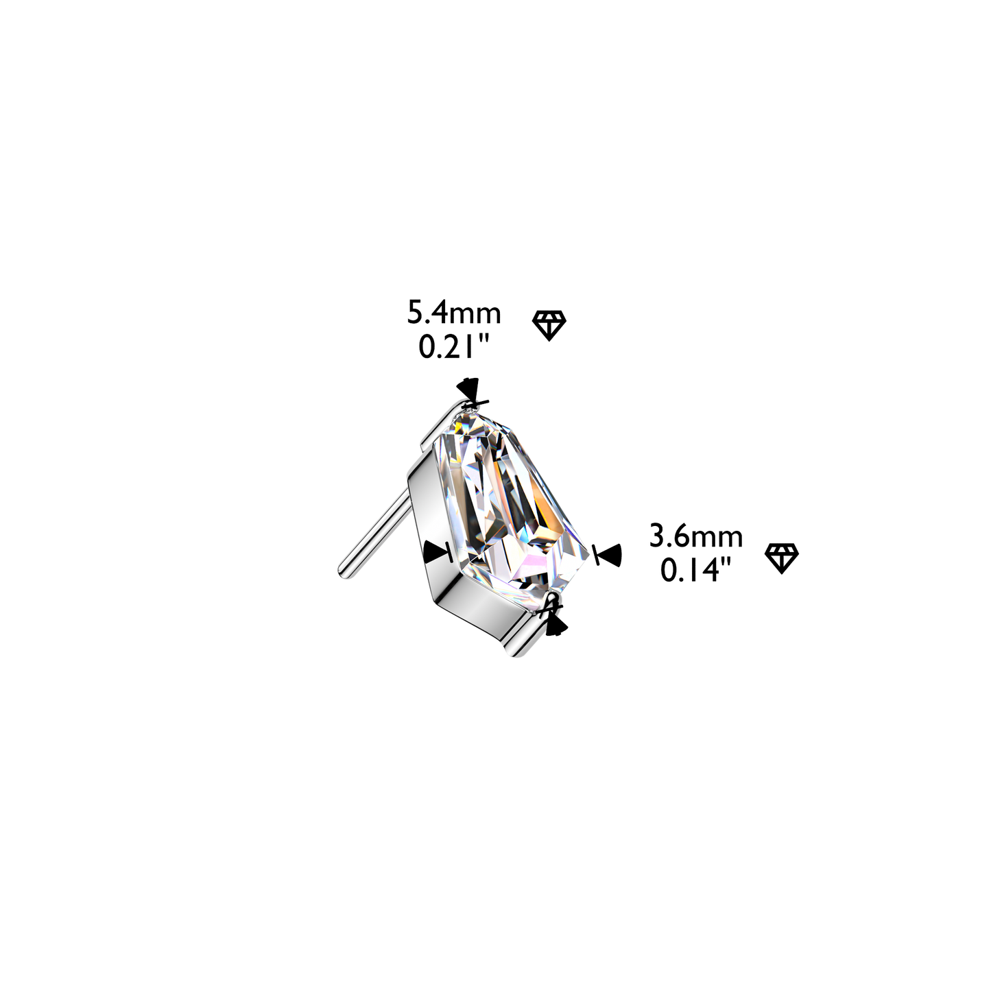 Premium G23 Titanium Tapered Hexagon Threadless Top