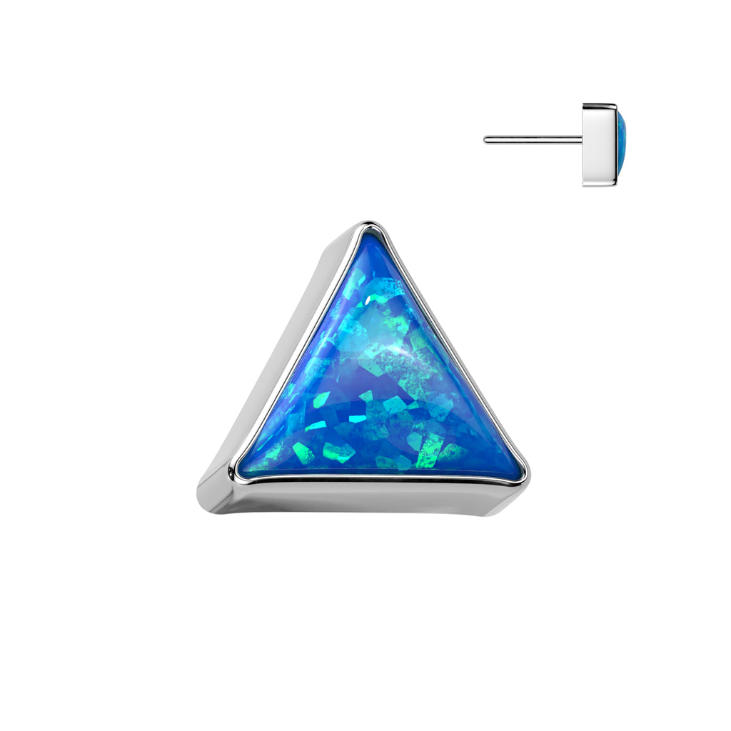 PREMIUM Titanium Tringle Luxe Opal Threadless Top