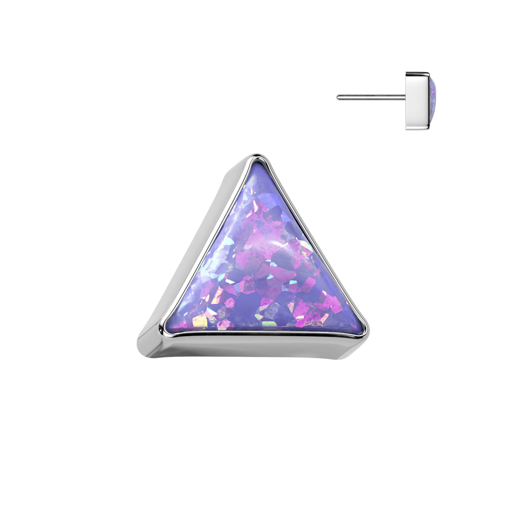 PREMIUM Titanium Tringle Luxe Opal Threadless Top