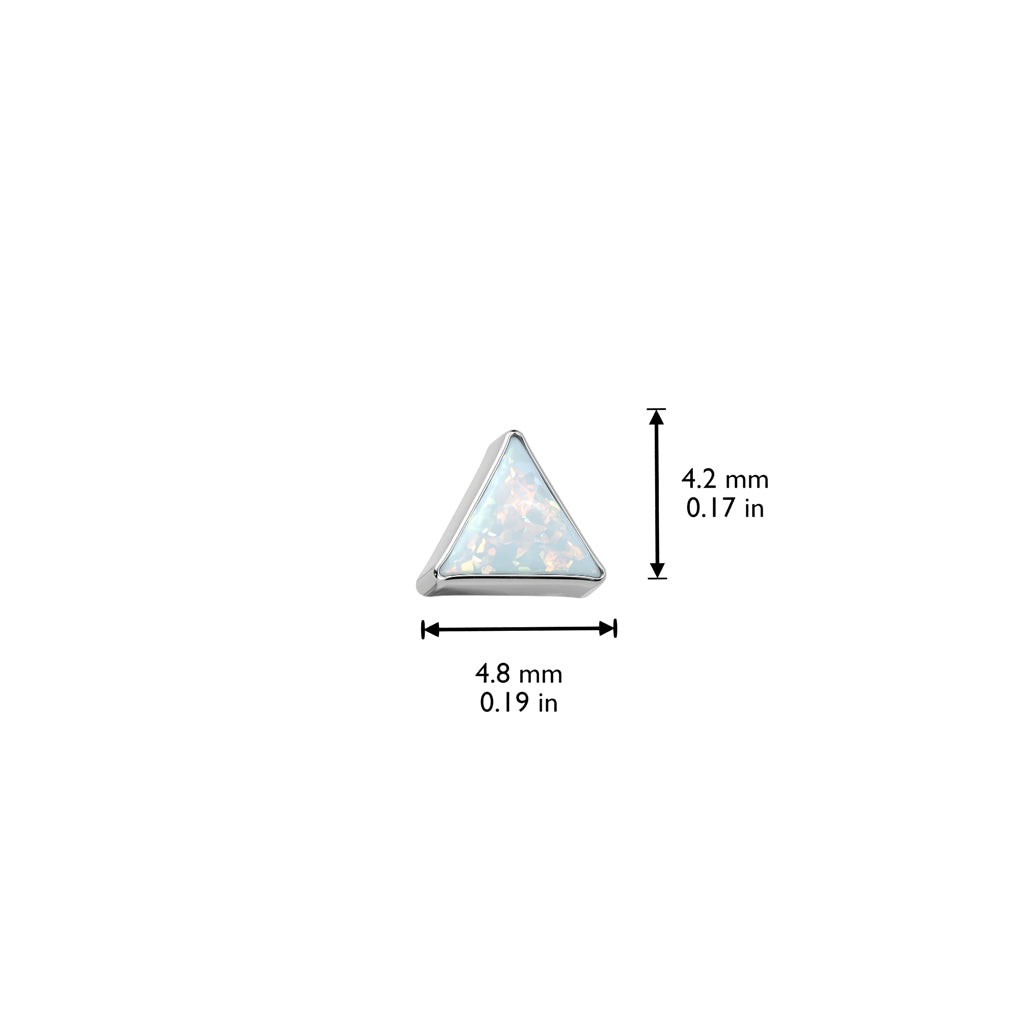Premium G23 Titanium Triangle Bezel-Set Luxe Opal Threadless Top