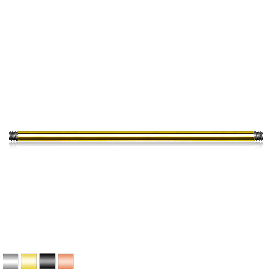 PVD Surgical Steel Externally Threaded Straight Barbell 16g-14g