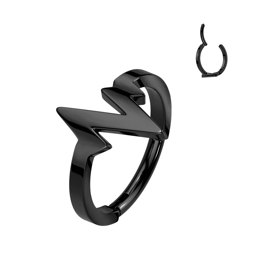 PREMIUM Heart Beat Hinged Segment Ring 16g