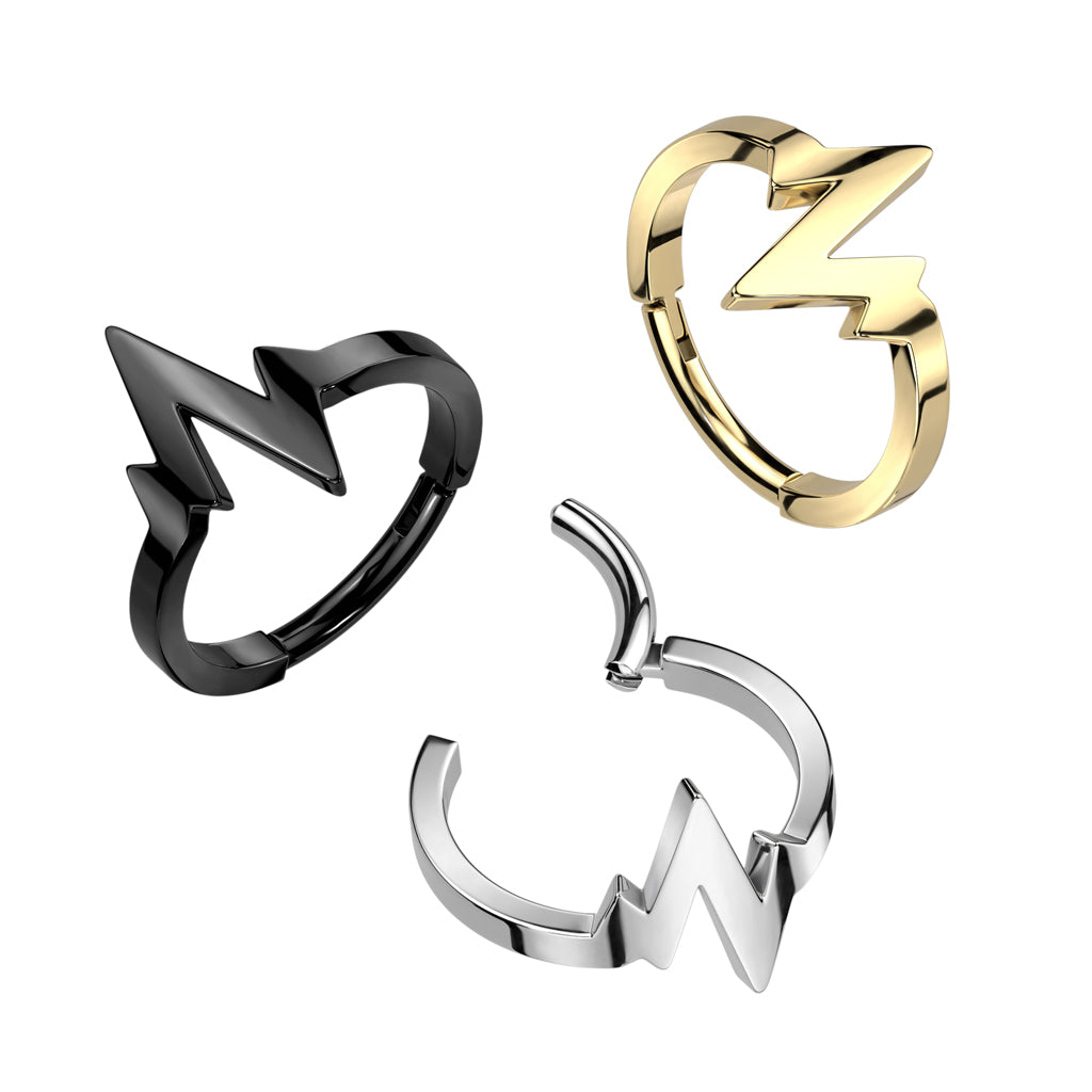 PREMIUM Heart Beat Hinged Segment Ring 16g