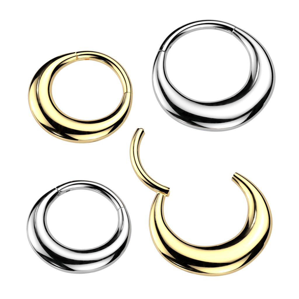 PREMIUM Maximalist Curve Hinged Segment Ring 16g