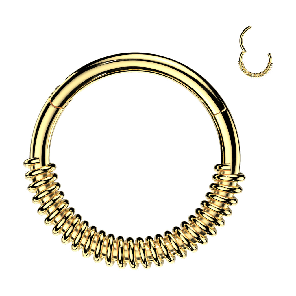 PREMIUM Coiled Hinged Segment Ring 16g