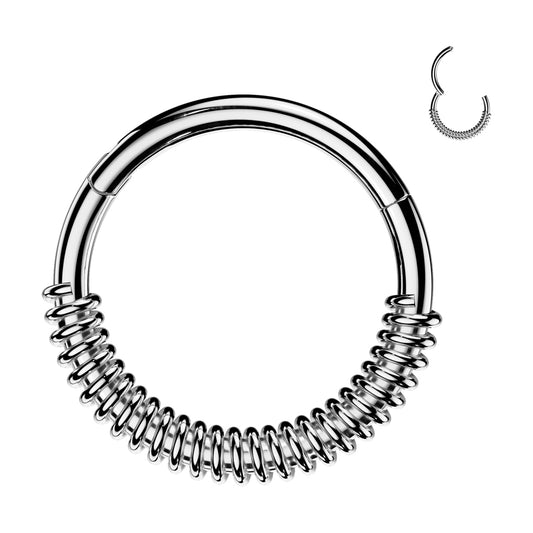 Premium Coiled Hinged Segment Ring 16g