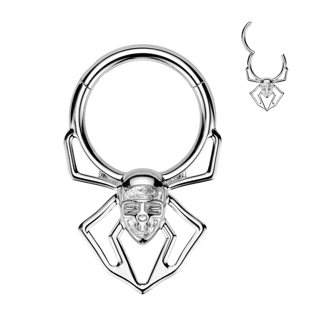 Premium Tiki Spider Hinged Segment Ring 16g