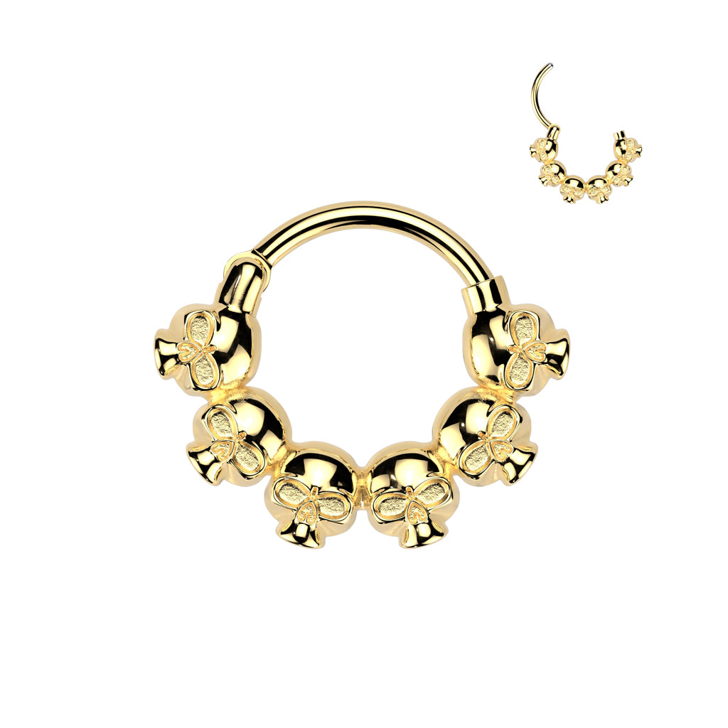 Premium Skulls Hinged Segment Ring 16g