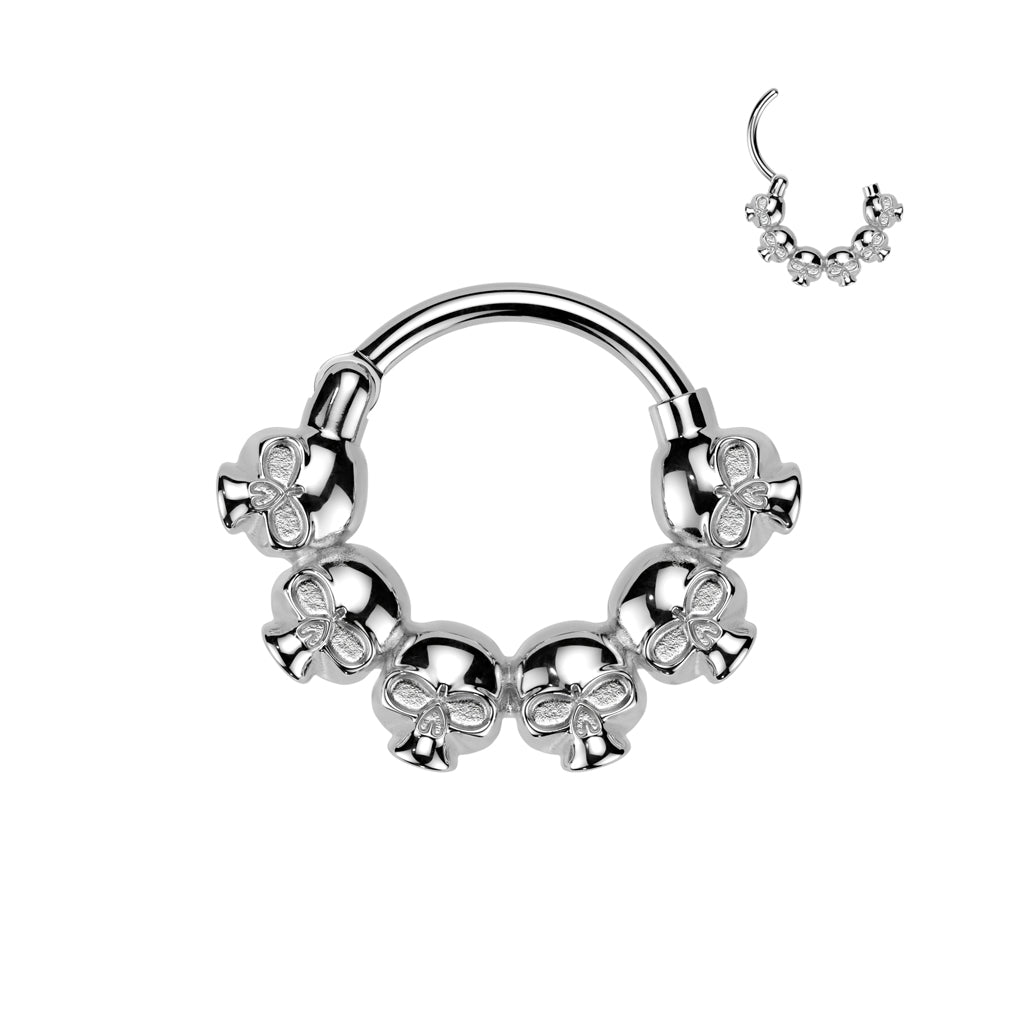 Premium Skulls Hinged Segment Ring 16g