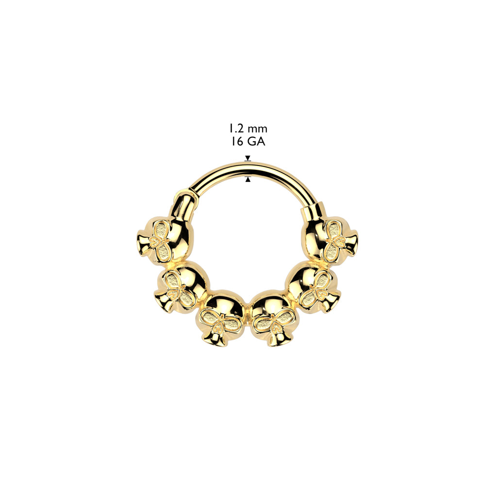 Premium Skulls Hinged Segment Ring 16g