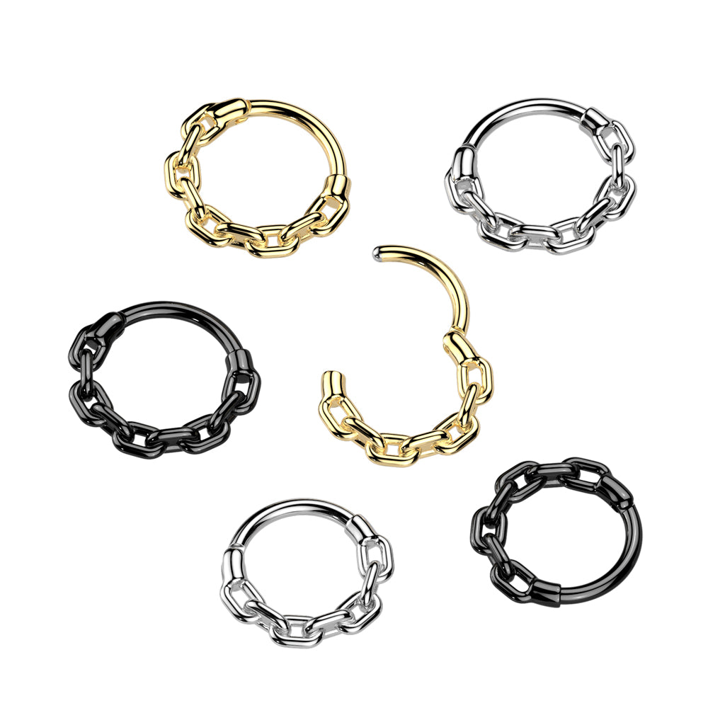 PREMIUM Linked Chain Segment Ring 16g