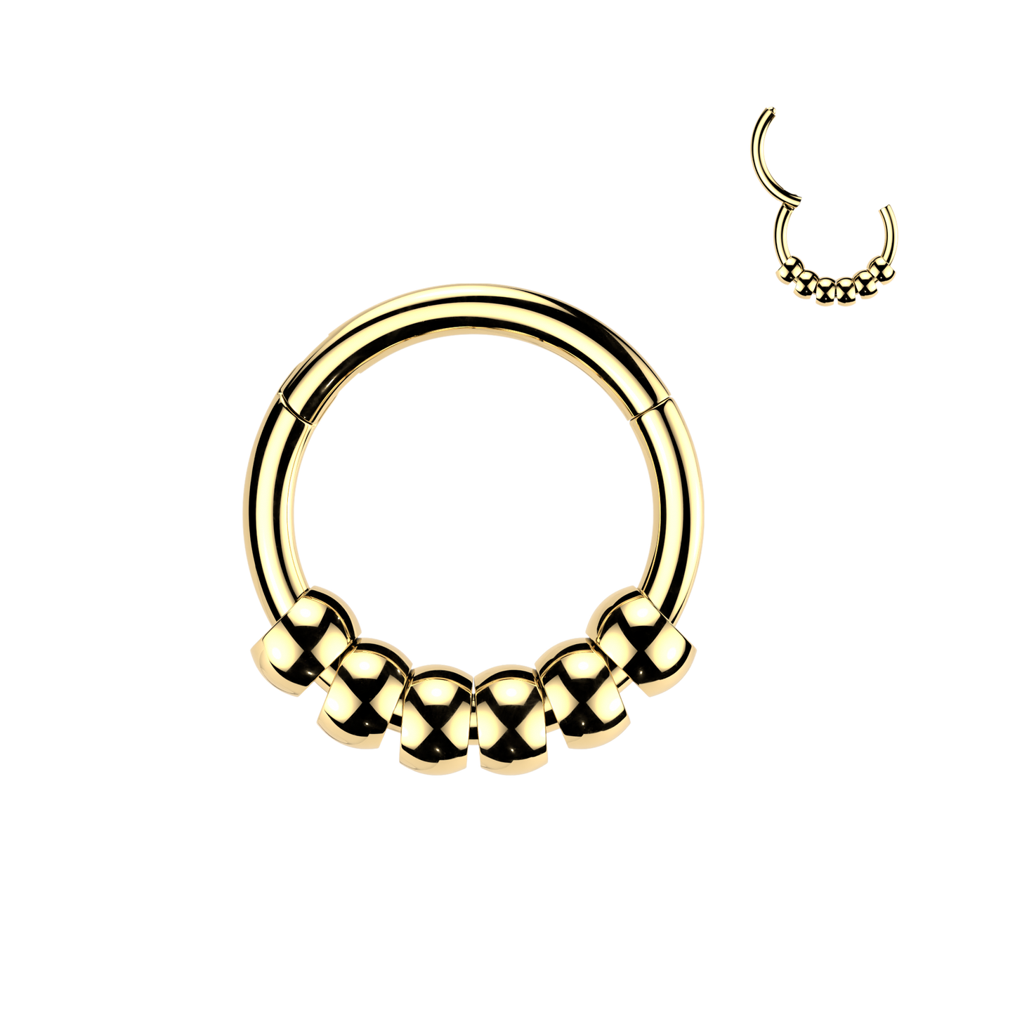 Premium Beaded Segment Ring 16g